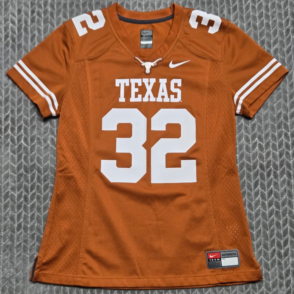 Nike Texas Longhorns Jersey 32 Womens Medium Burnt Orange Football